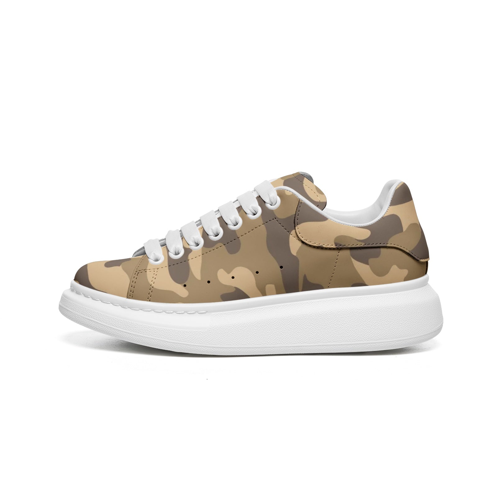 Oversized McQueen Sneakers | Khaki Camouflage