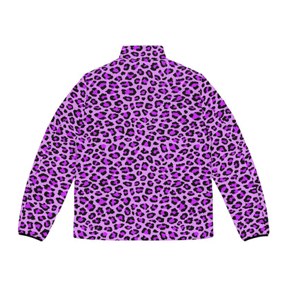 Leopard Puffer Jacket For Men | Purple, Blue & Black