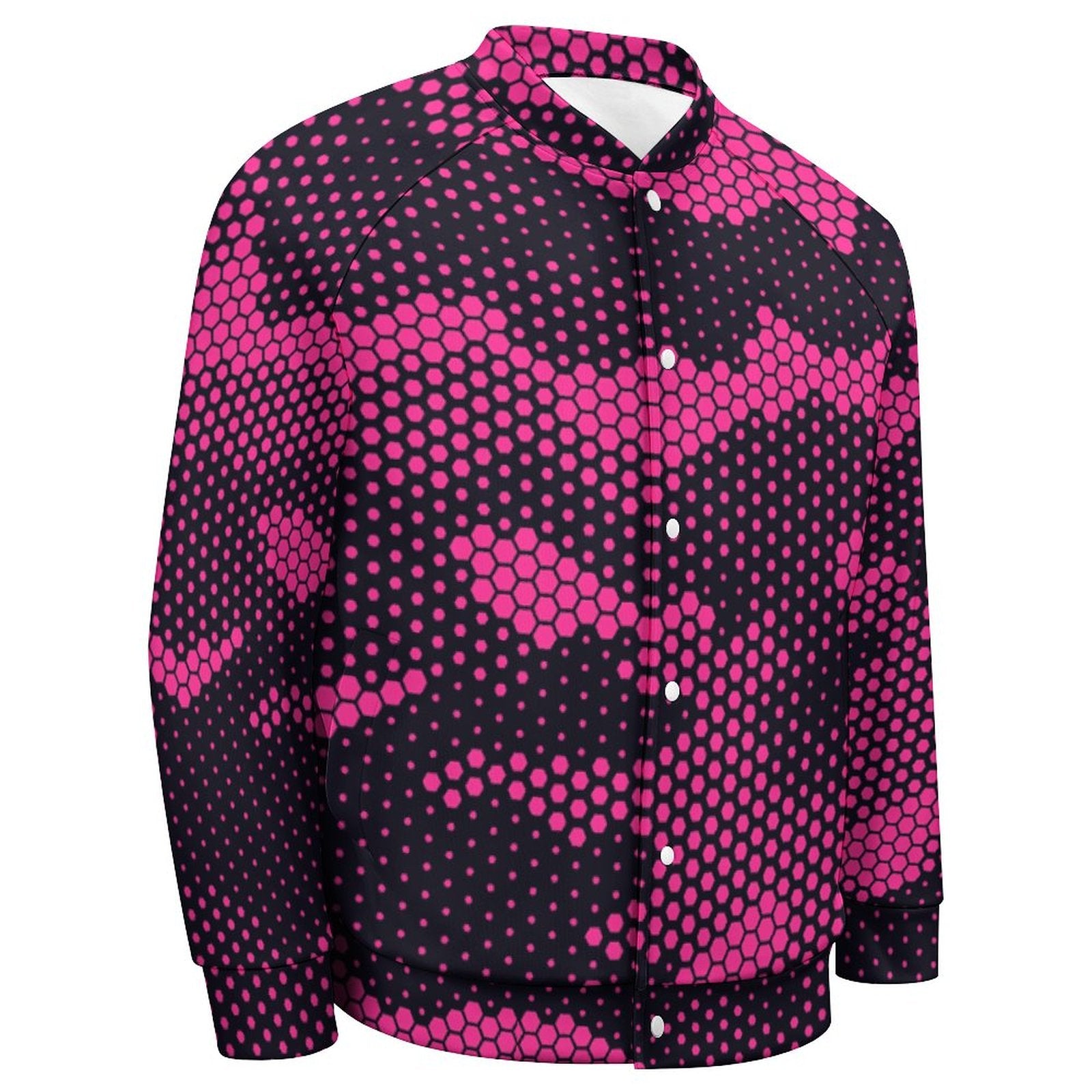 Men's Camo Jacket | Pink Digital Dotted Hexagonal