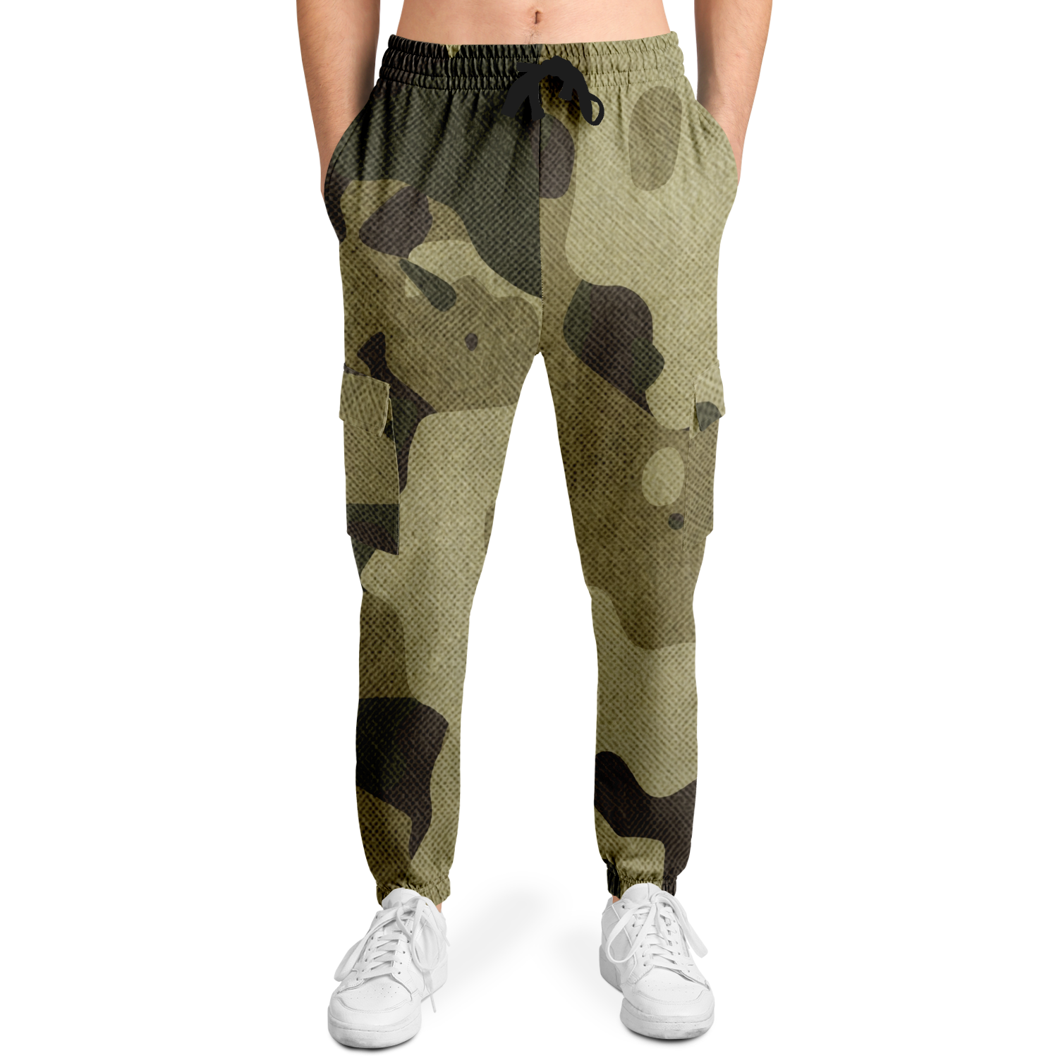 Camo Cargo Pants | Unisex | Green Fabric Camouflage