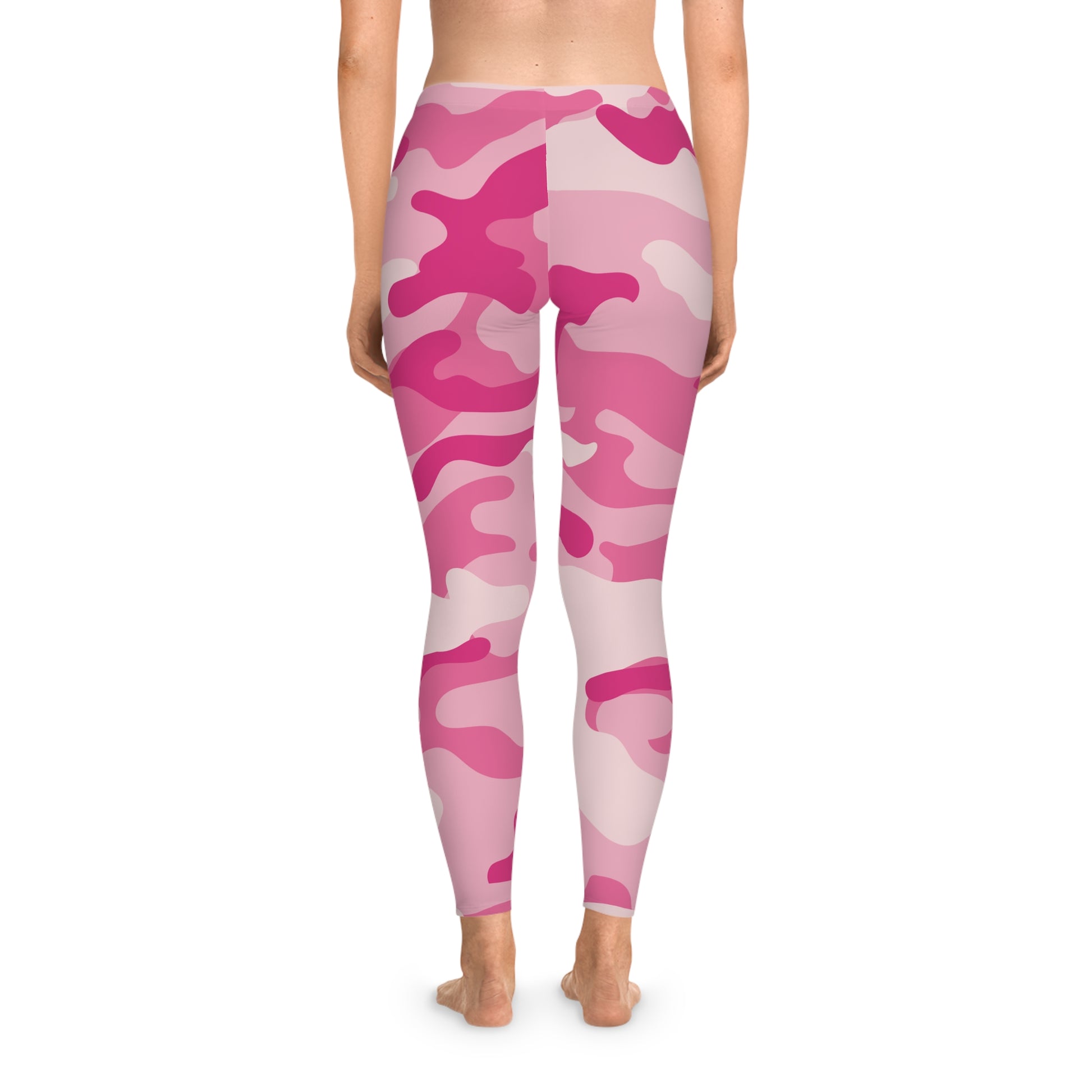 Pink Camo Leggings For Women | Mid Waist Fit