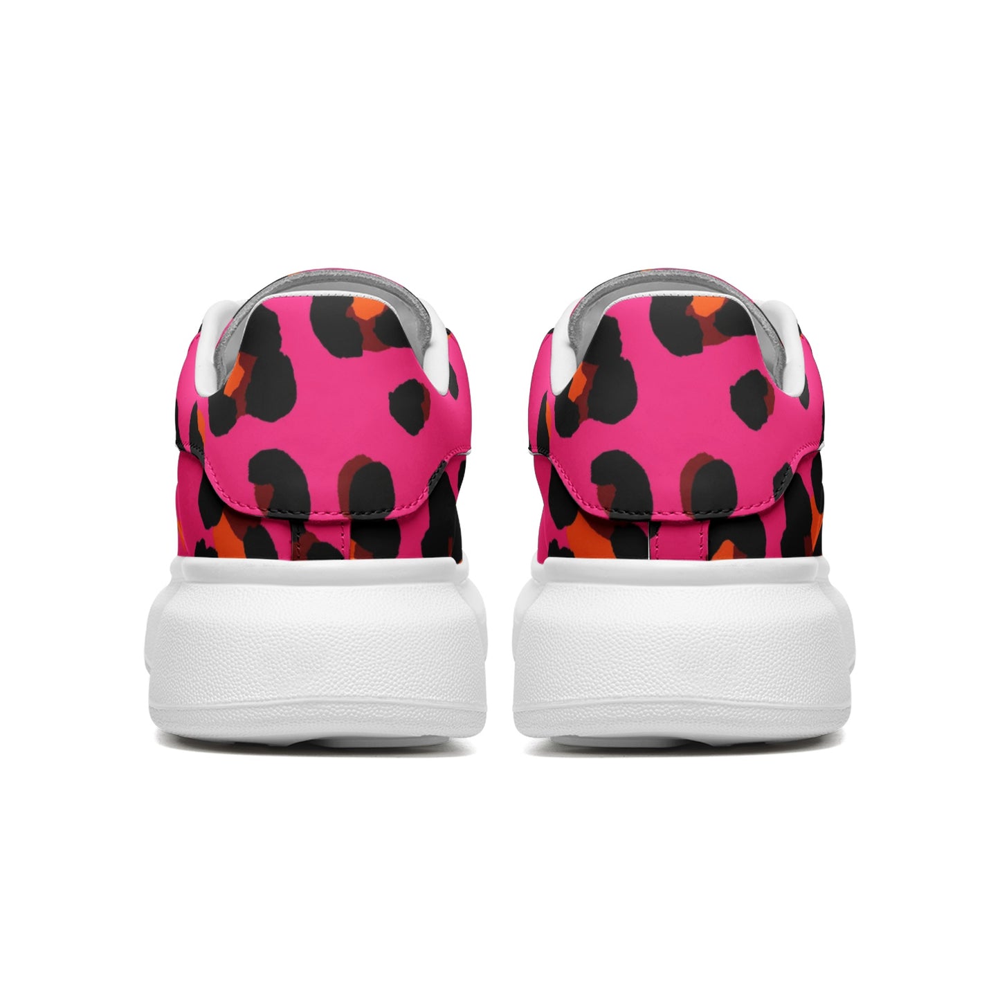 Leopard Sneakers | Oversized McQueens | Cerise Pink & Orange