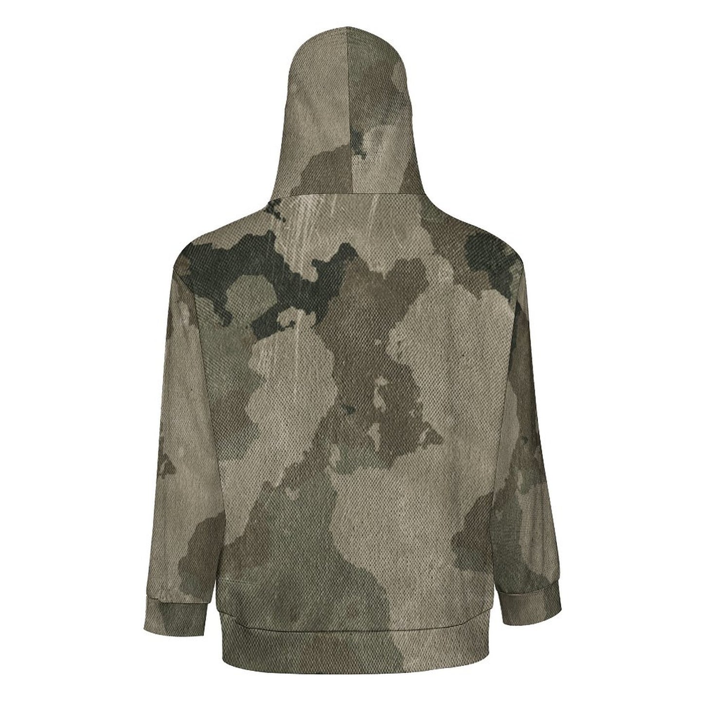 Zip up Camo Hoodie | Dirty Old Brown Camouflage