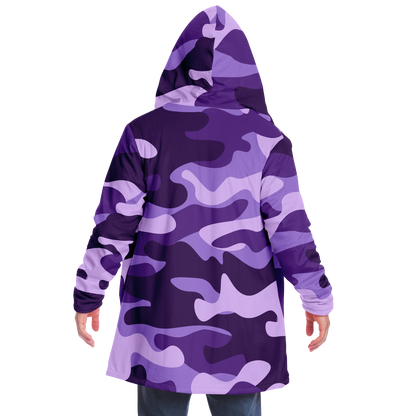 Camo Cloak | Purple, Blue, & Mauve Camouflage | Microfleece