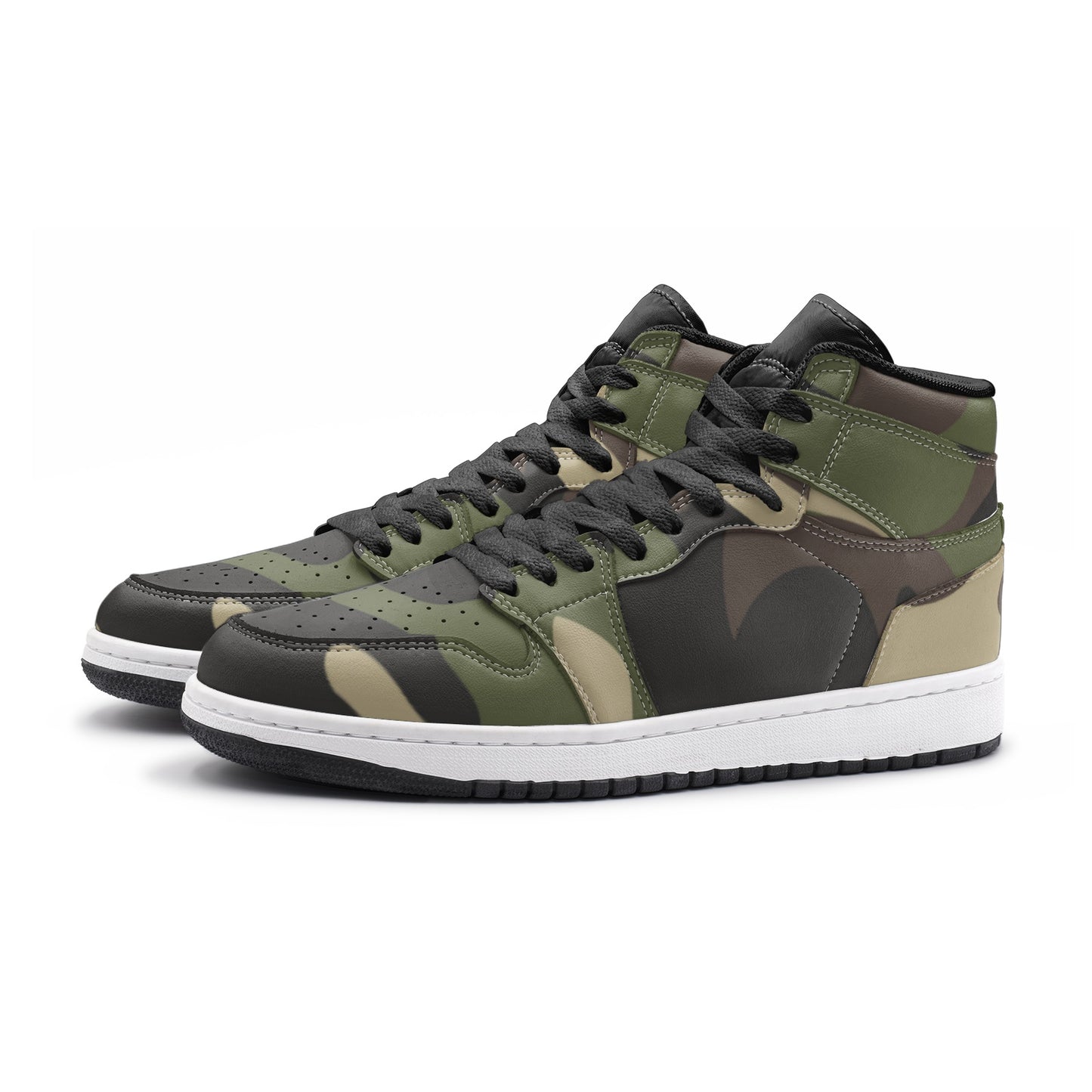 Camo Sneakers | High-Top | Classic Green Camouflage