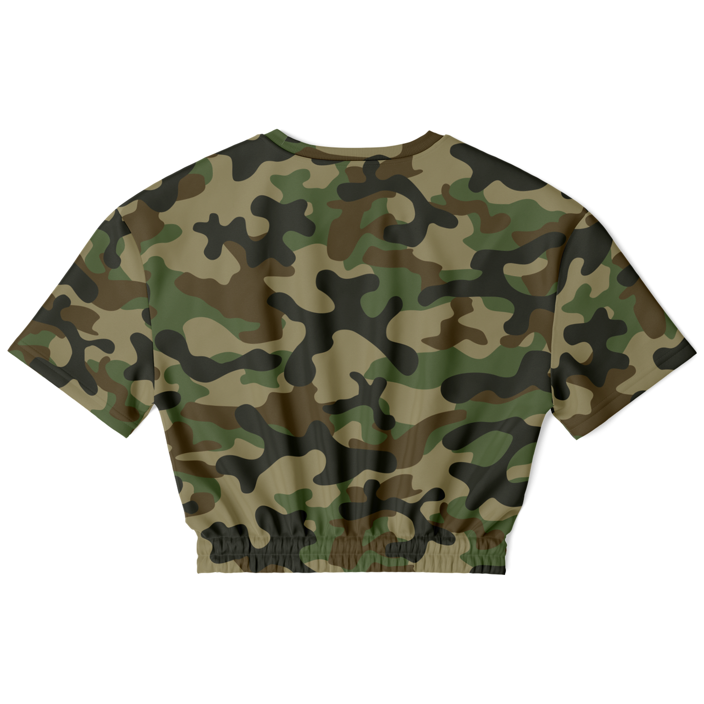 Camo Crop Top Sweatshirt | Military Brown Camouflage