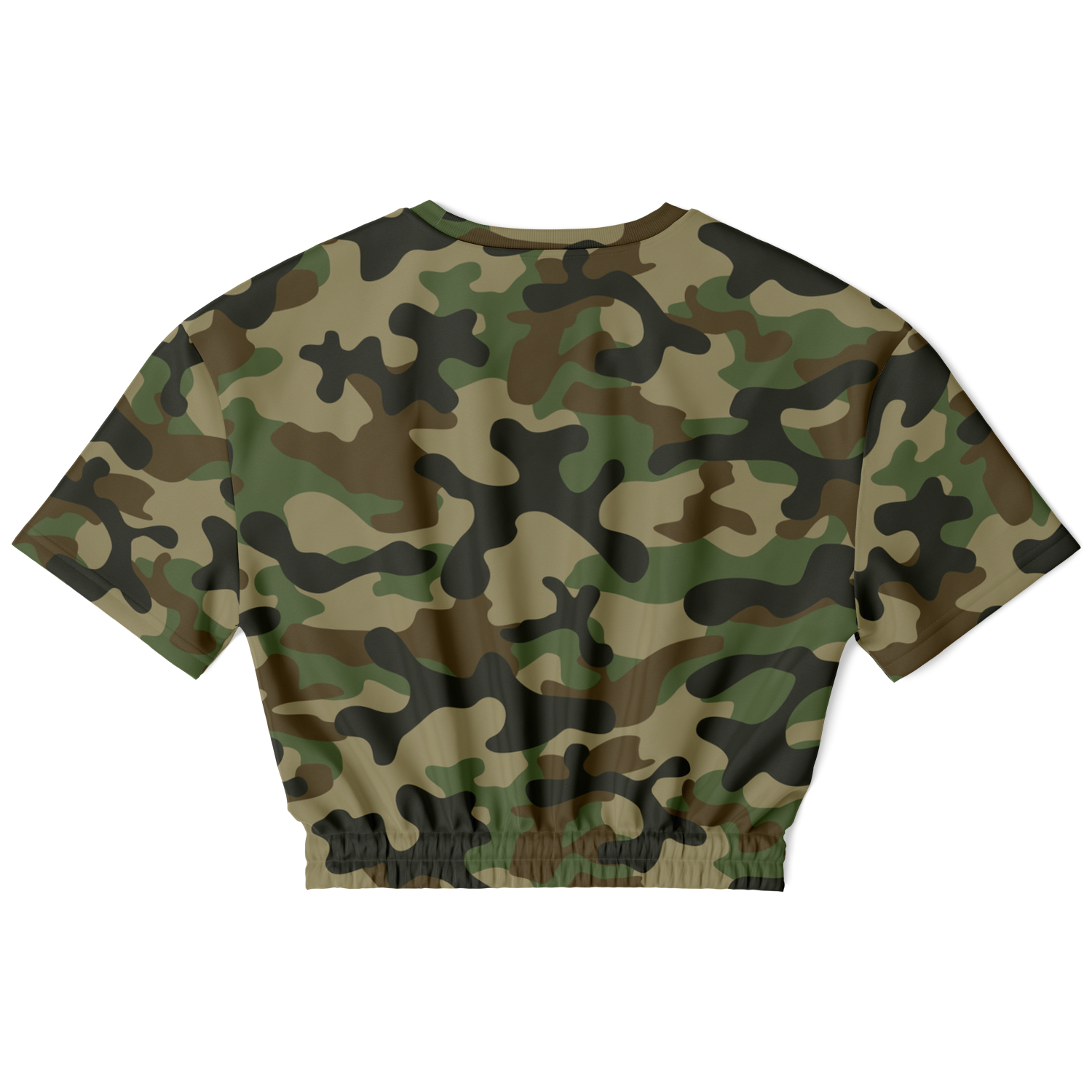 Camo Crop Top Sweatshirt | Military Brown Camouflage