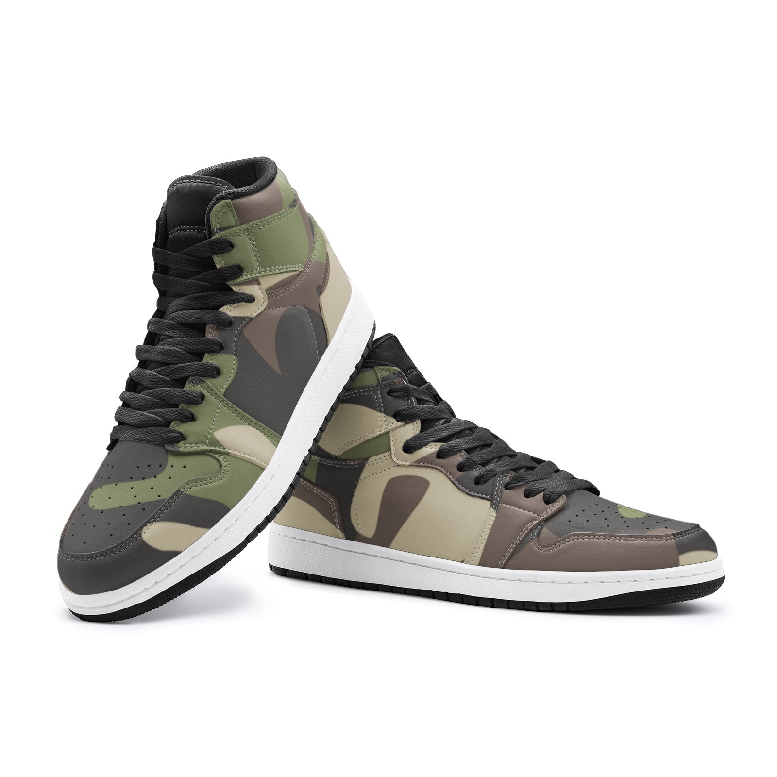 Camo Sneakers | High-Top | Classic Green Camouflage