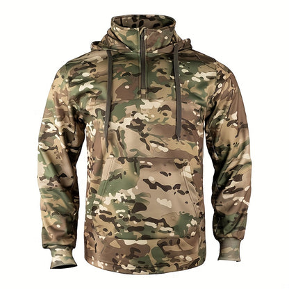 Hunting Pullover Hoodie | Men's Camo Wool Lining for Warmth