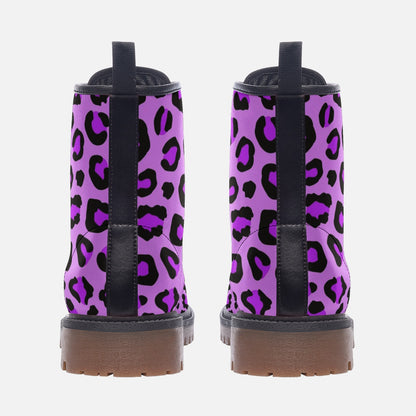 Leopard Boots | Lightweight Leather | Purple, Blue and Black