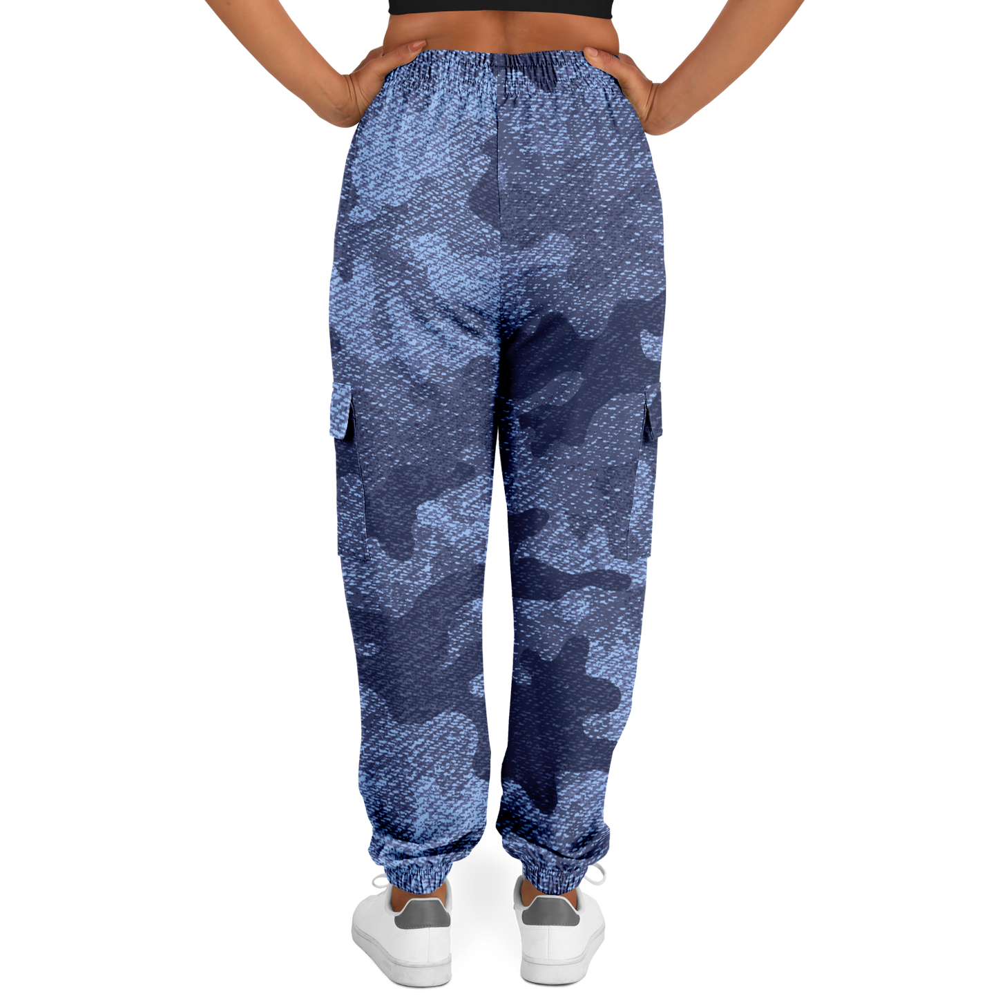 Camo Cargo Pants | Unisex | Blue Denim Camouflage