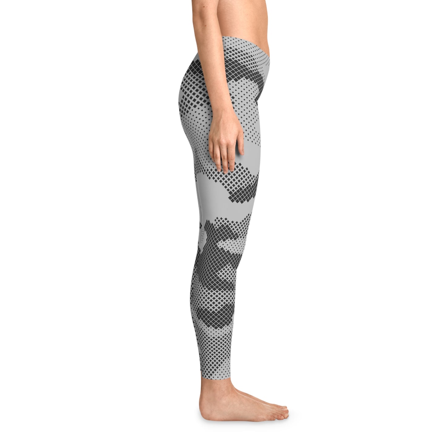 Grey Camo Leggings For Women | Mid Waist Fit