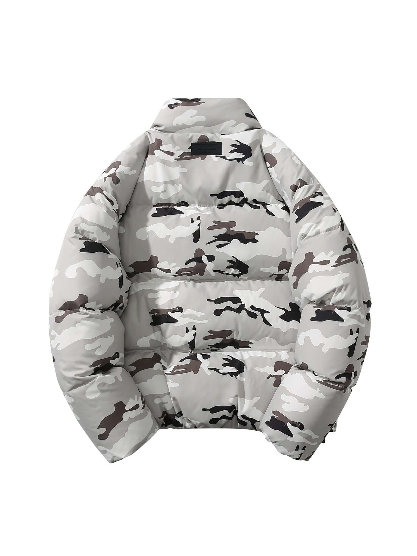 Army Green Camo Puffer Jacket | Thick Fat Style Coat