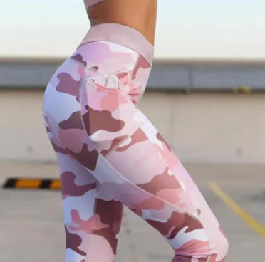 Pink Camo Pocket Push Up Fitness 2 Piece Set