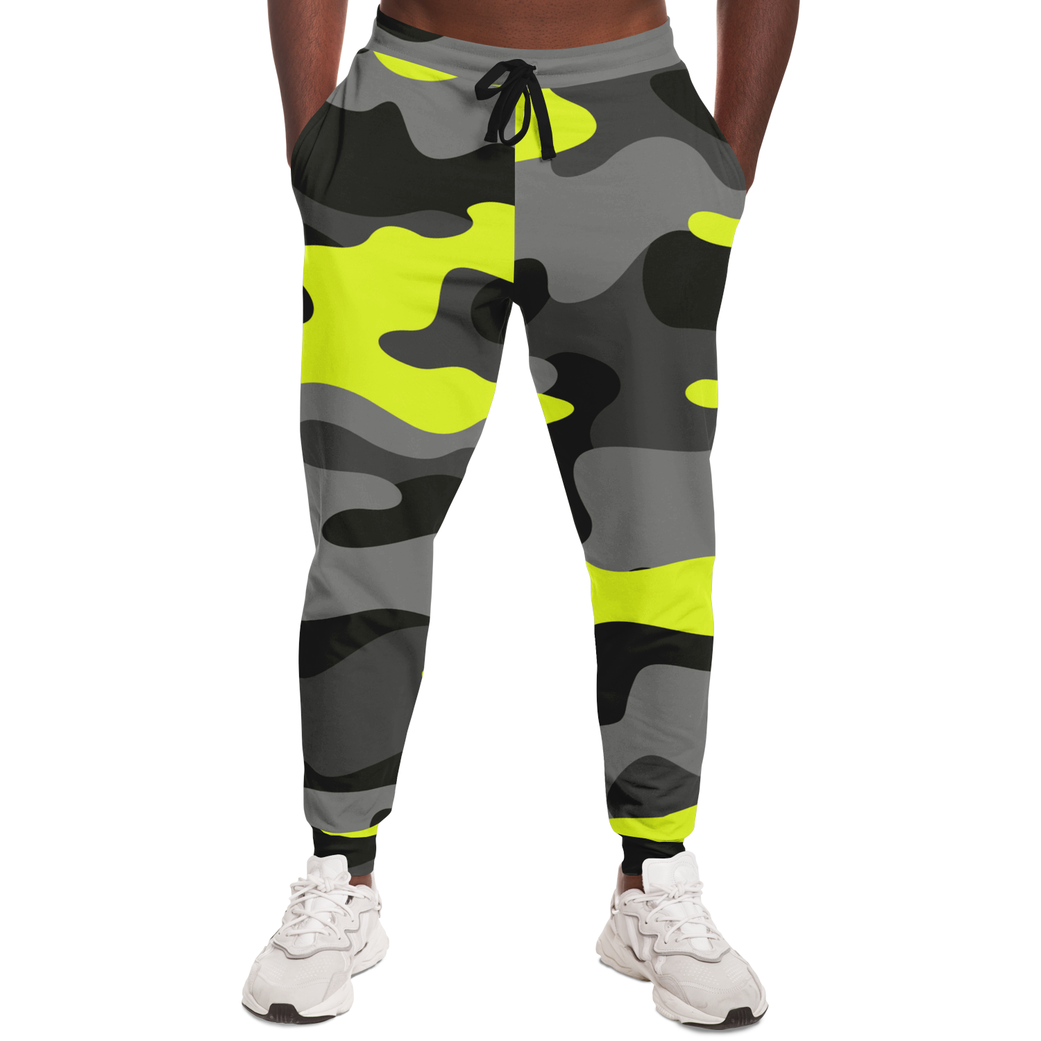 Camo Joggers | Unisex | Black, Gray & Yellow