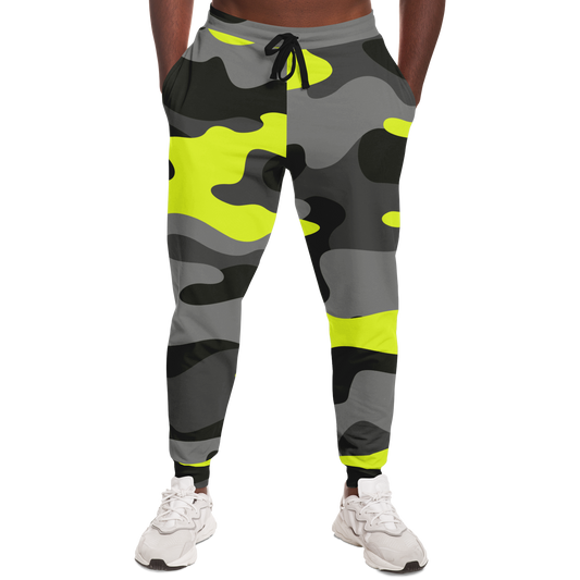 Camo Joggers | Unisex | Black, Gray & Yellow