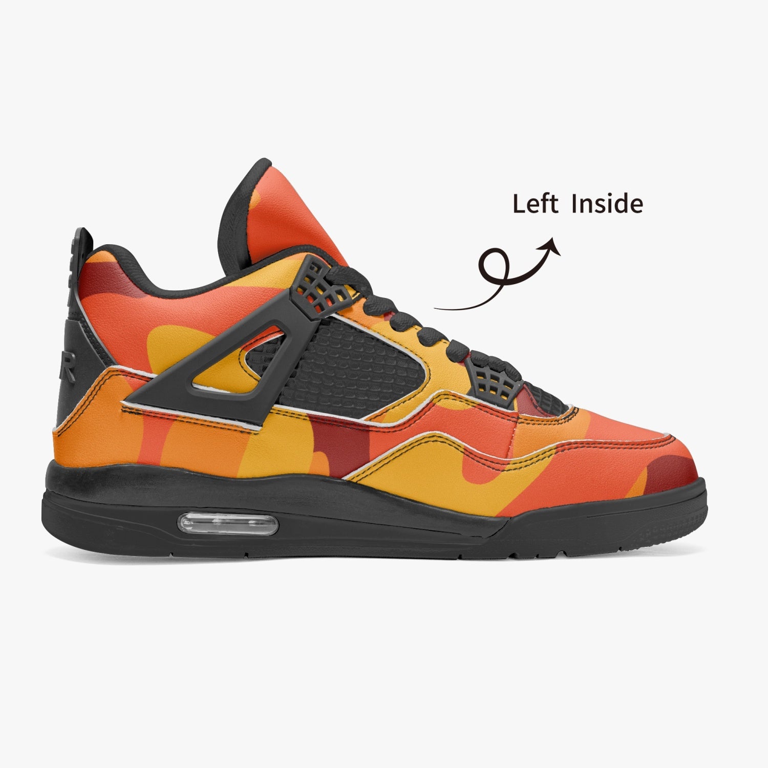 Camo Jordans AJ4 | Orange and Red Camouflage