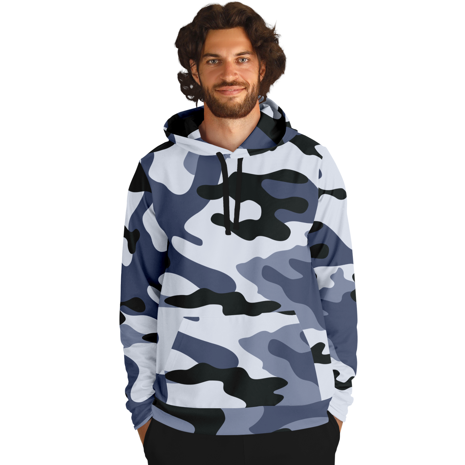 Camo Hoodie | Light Blue Camouflage Pullover