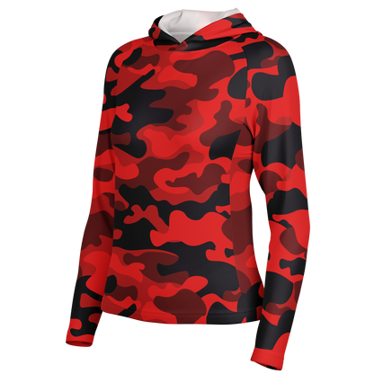 Long Sleeve Performance Shirt for Women | Red & Black Camo