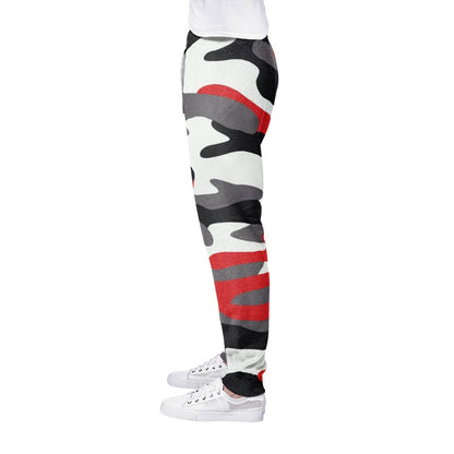 Men's Camo Track Pants | Red, Black, and White