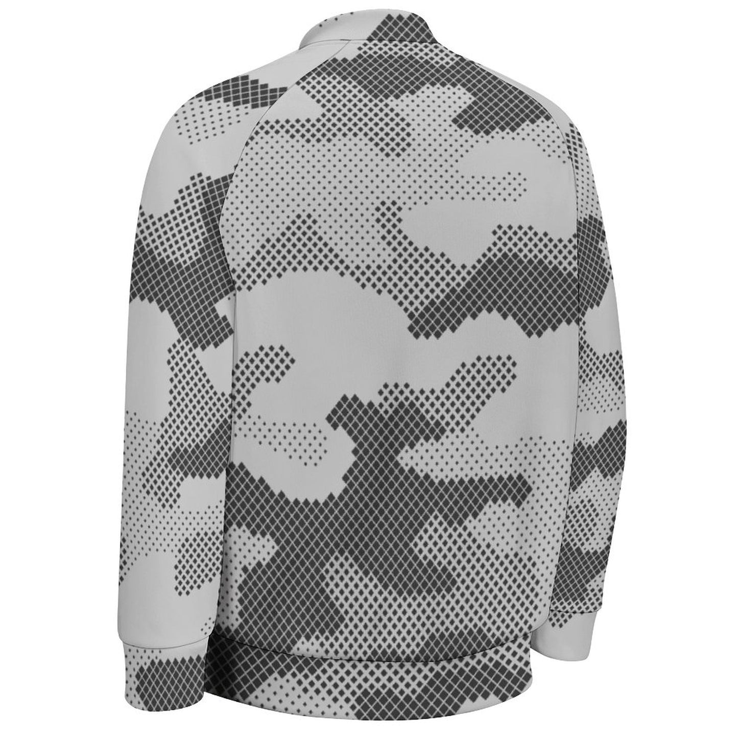 Men's Camo Jacket | Black & White Digital Dotted