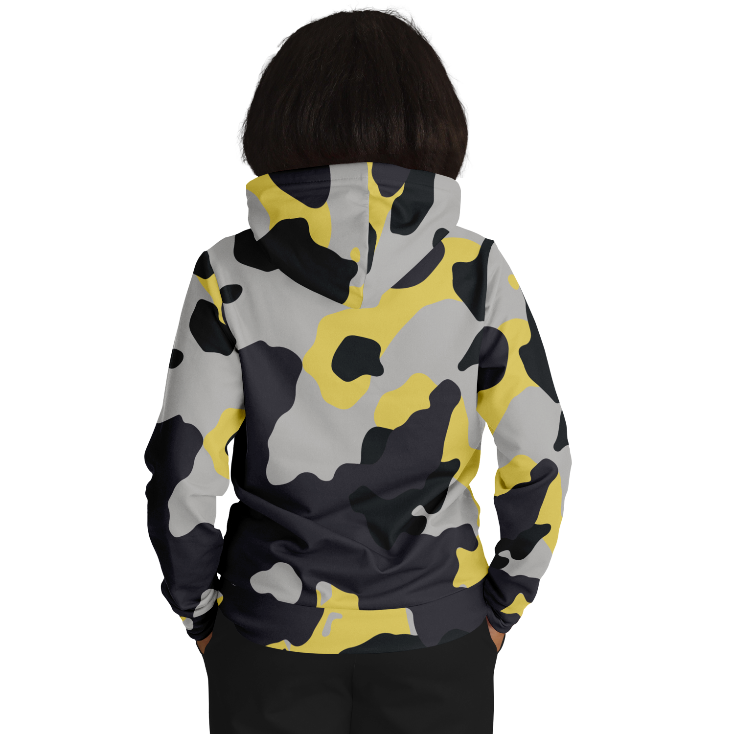 Camo Hoodie | Yellow, Black & Silver Camouflage