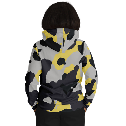 Camo Hoodie | Yellow, Black & Silver Camouflage