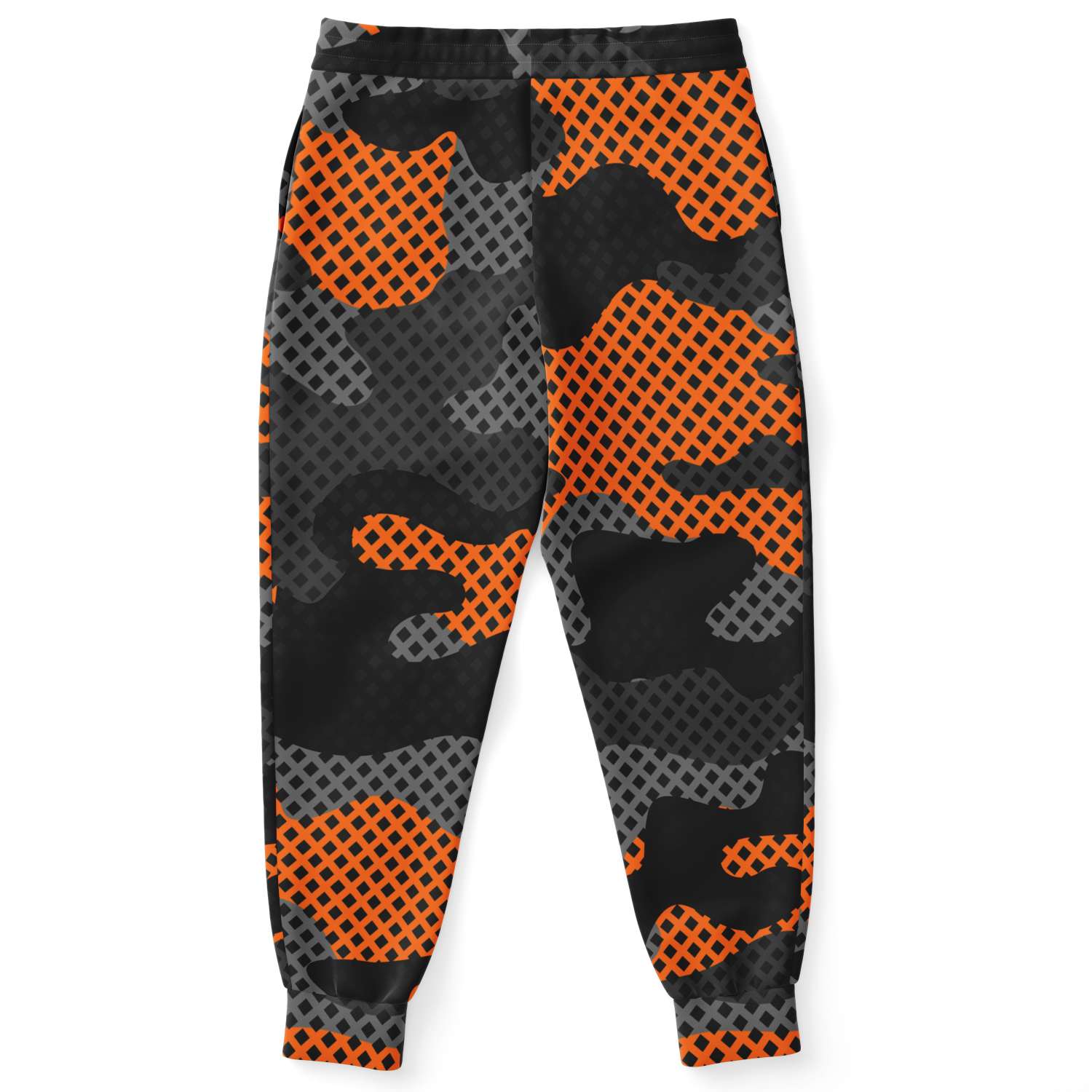 Camo Sweatpants | Unisex | Black & Orange Pixel Pattern