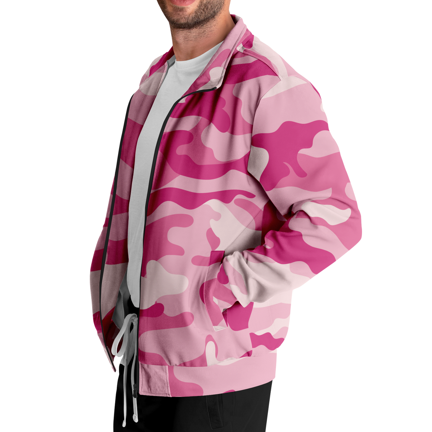 Camo Track Jacket | Lavender Pink Camouflage