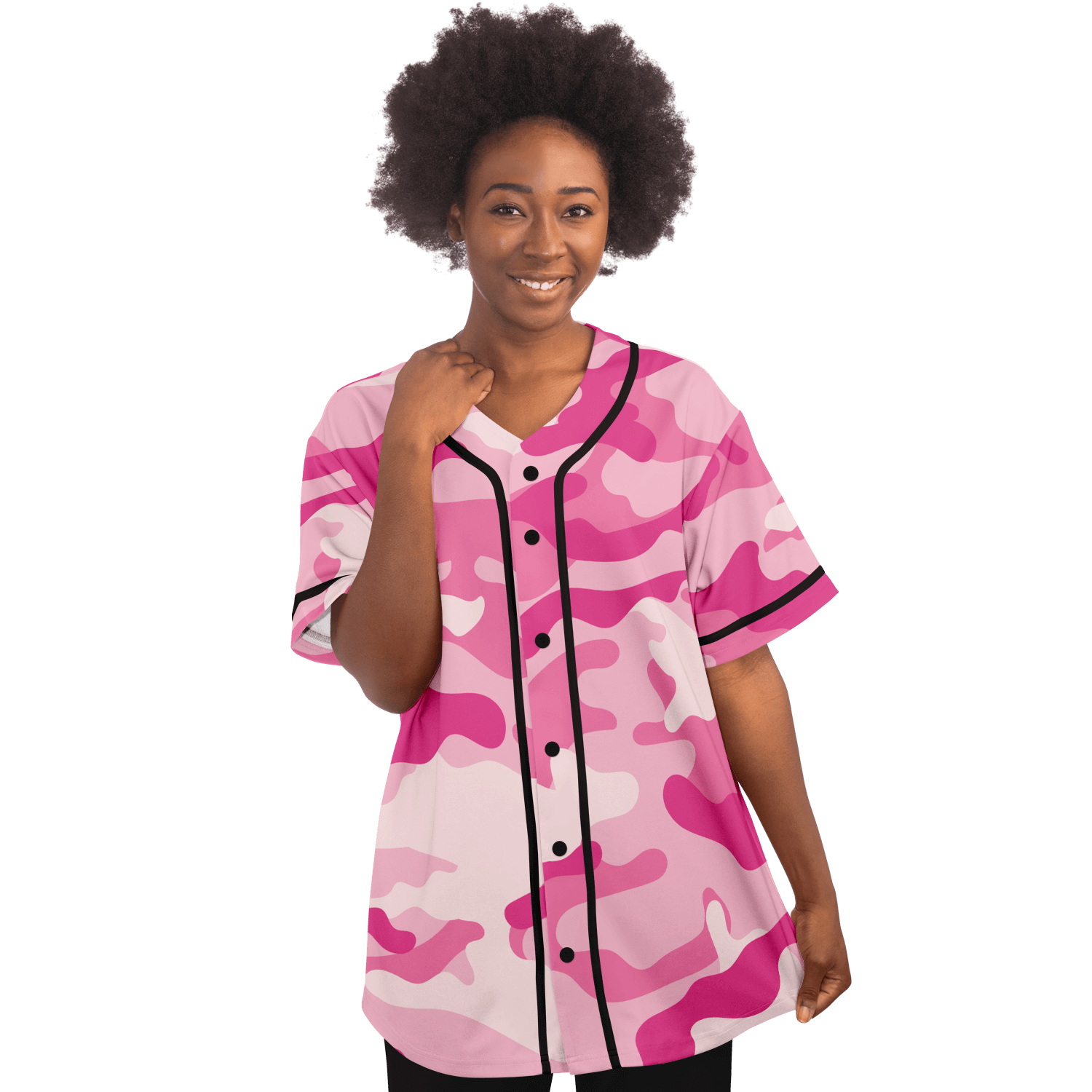 Camo Baseball Jersey | Lavender Pink Camouflage