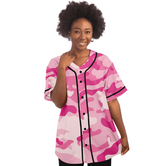 Camo Baseball Jersey | Lavender Pink Camouflage