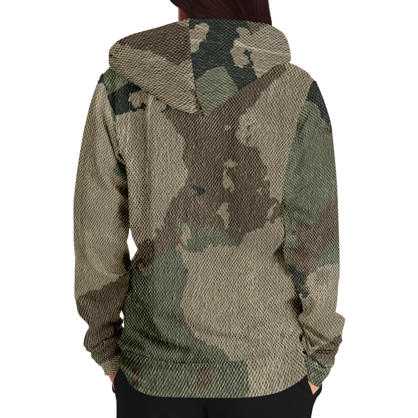 Zip-Up Hoodie | Dirty Brown Camouflage