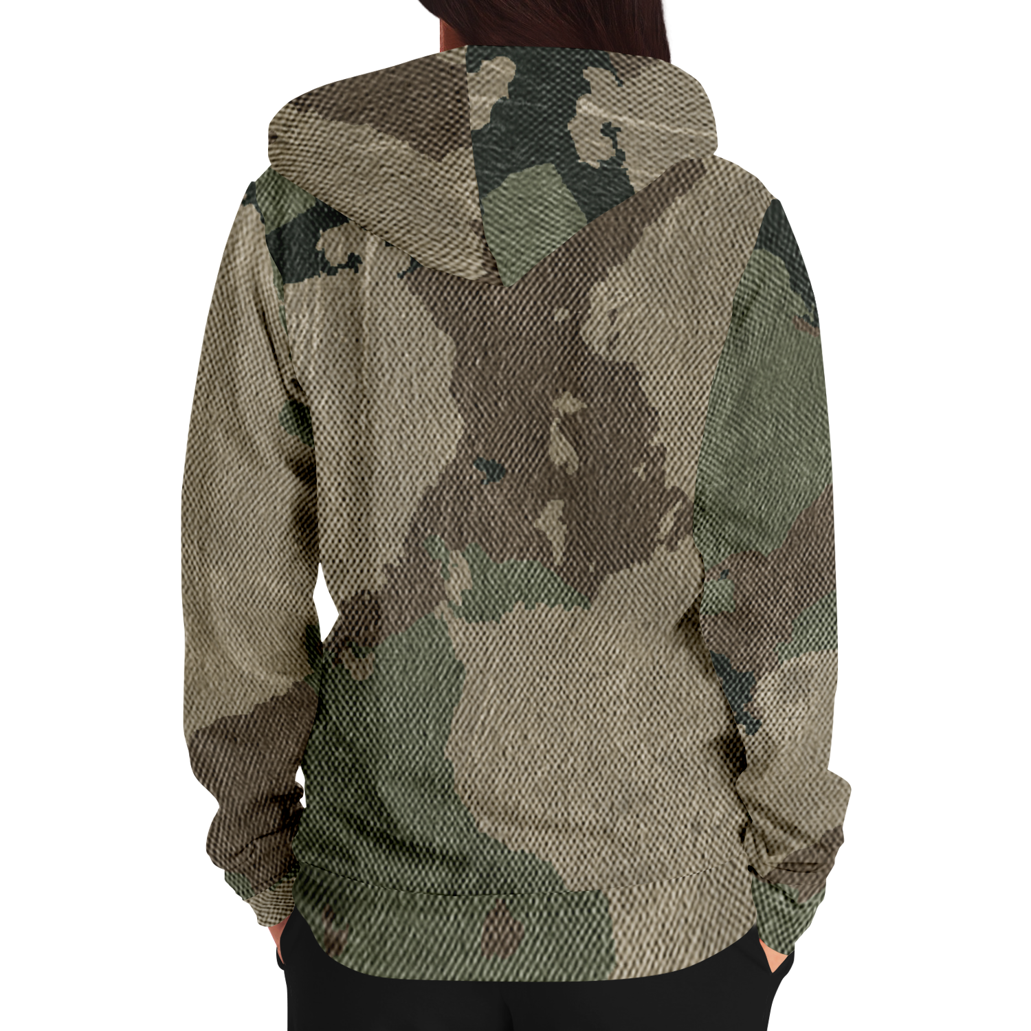 Zip-Up Hoodie | Dirty Brown Camouflage