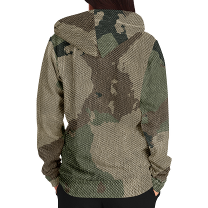 Zip-Up Hoodie | Dirty Brown Camouflage