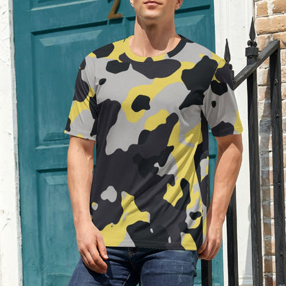 Camo Shirt | Yellow, Black & Silver Camouflage T