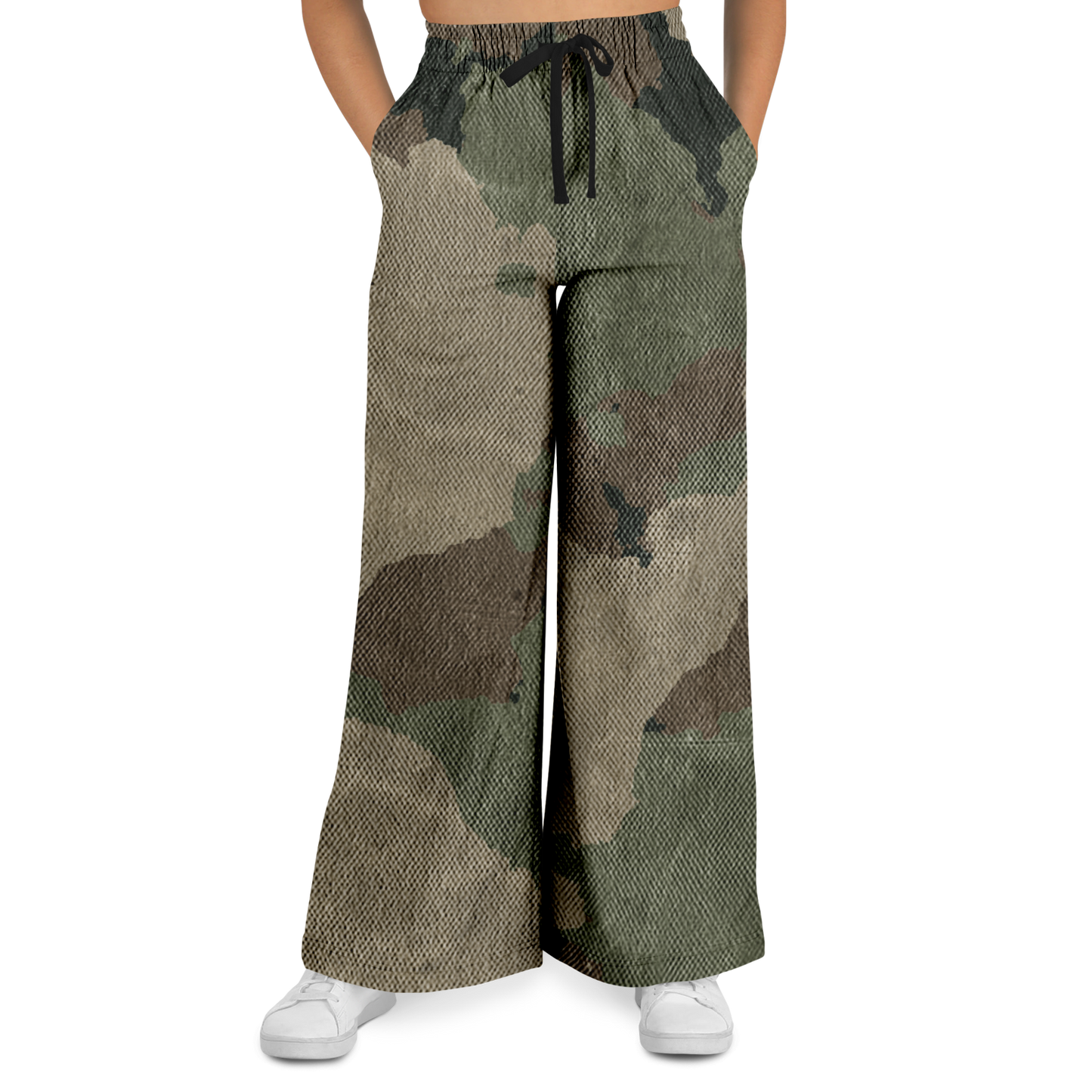 Camo Wide Leg Pants | Dirty Old Brown Camouflage