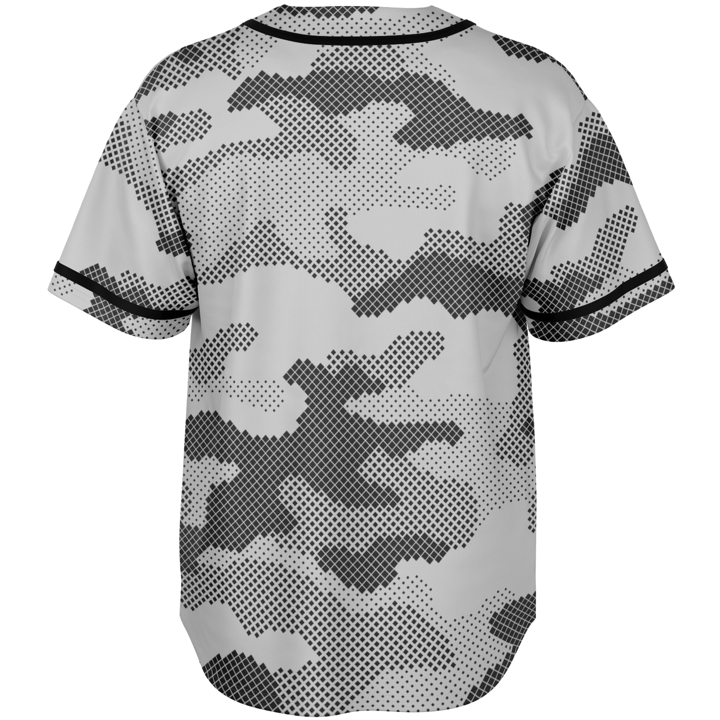 Camo Baseball Jersey | Black & White Digital Dotted