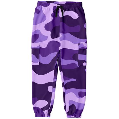 Camo Cargo Pants | Unisex | Purple, Blue & Mauve Camouflage