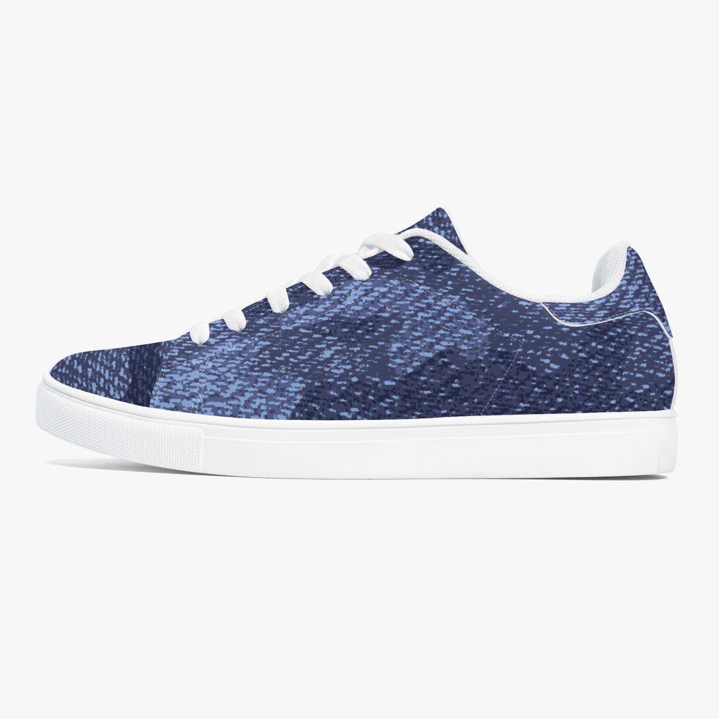 Camo Sneakers | Classic Low-Top Leather | Denim Blue