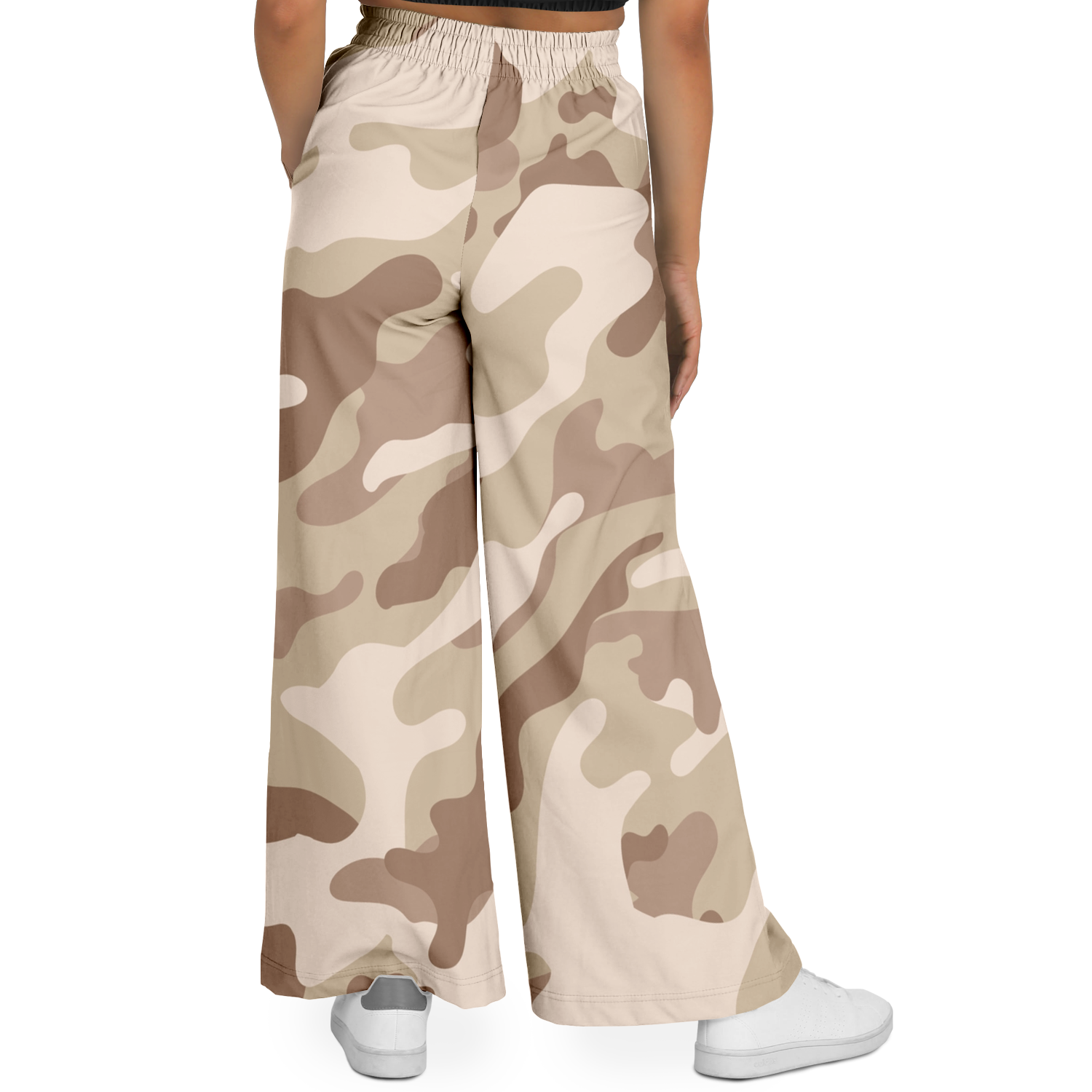 Camo Wide Leg Pants | Brown Desert Camouflage