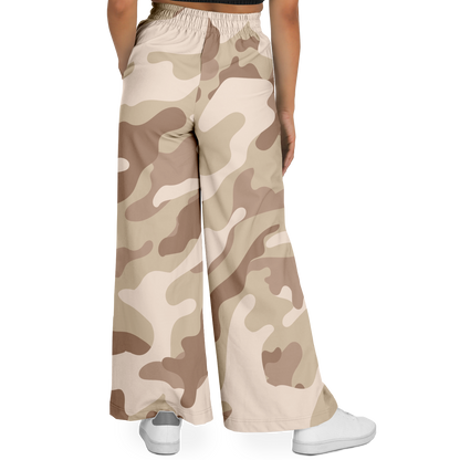 Camo Wide Leg Pants | Brown Desert Camouflage