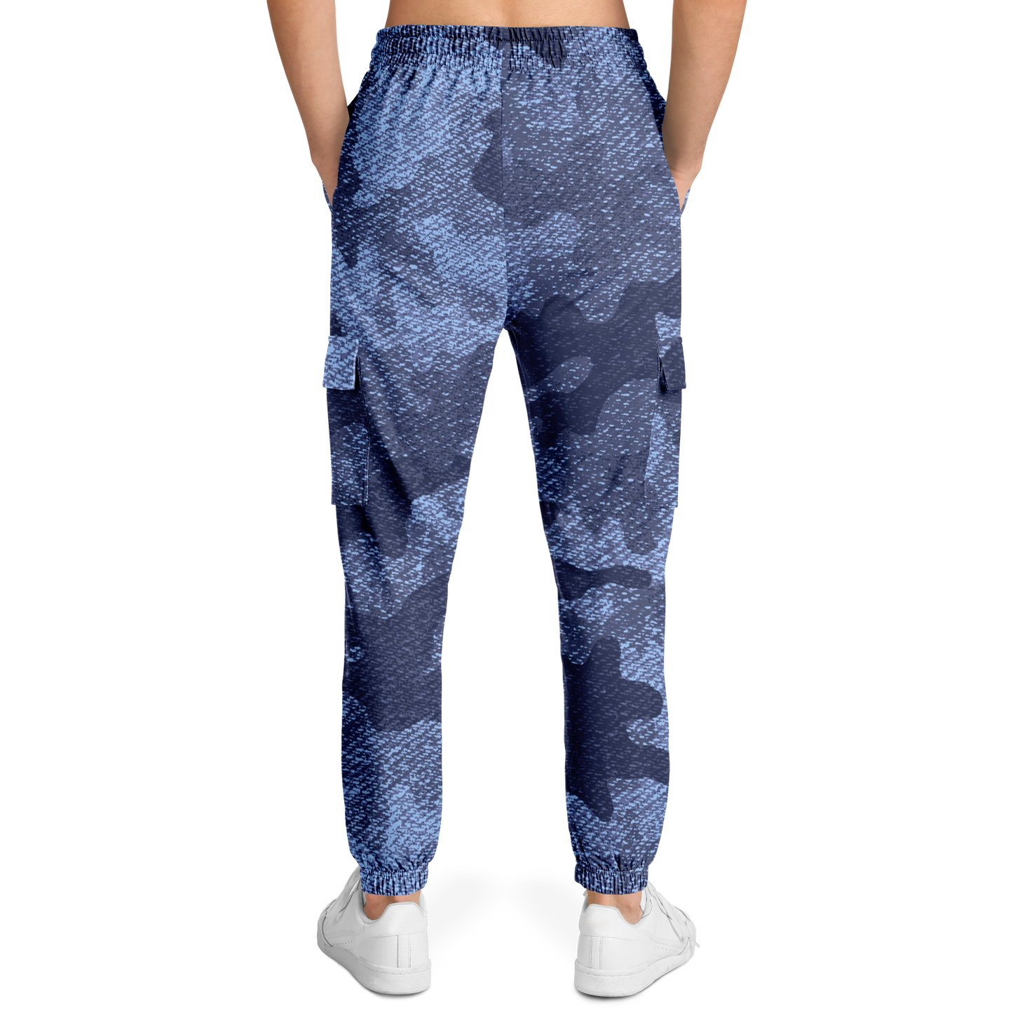 Camo Cargo Pants | Unisex | Blue Denim Camouflage