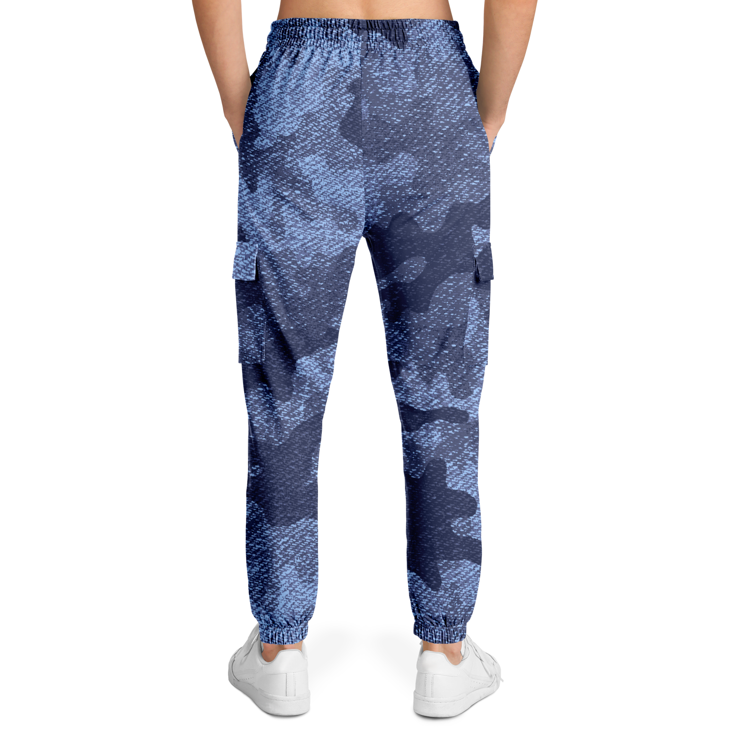 Camo Cargo Pants | Unisex | Blue Denim Camouflage