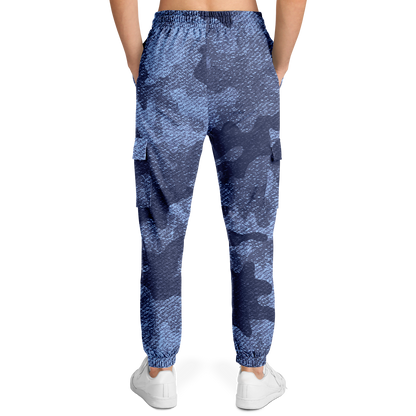 Camo Cargo Pants | Unisex | Blue Denim Camouflage