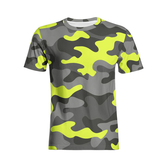 Camo T-shirt | Cotton | Unisex | Yellow, Black, and White