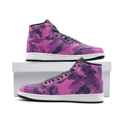 Pink Camo Sneakers | Blue & Magenta Mixed Camouflage