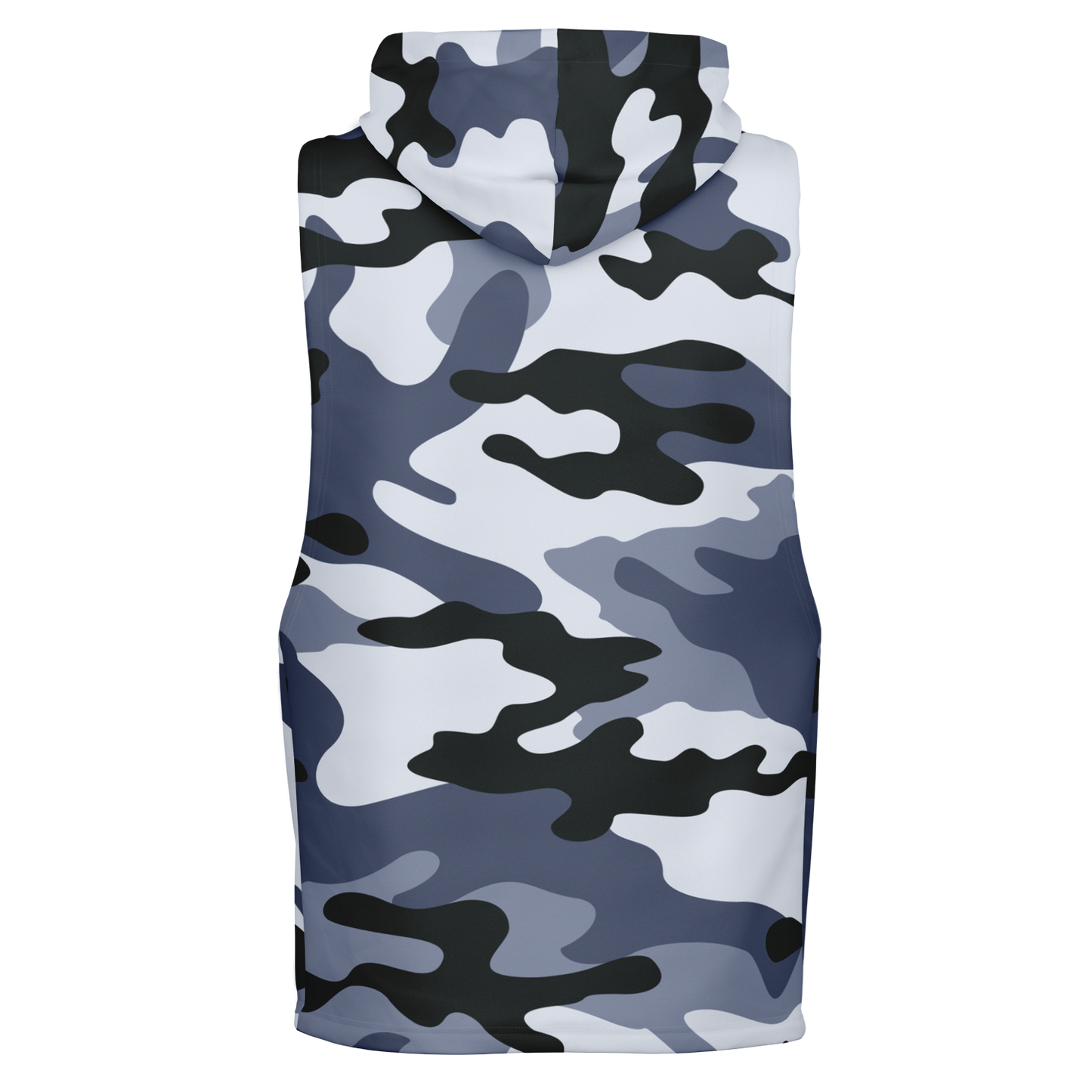 Sleeveless Hoodie | Light Blue Camouflage