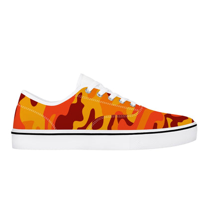 Camo Skate Shoes | Orange & Red Camouflage