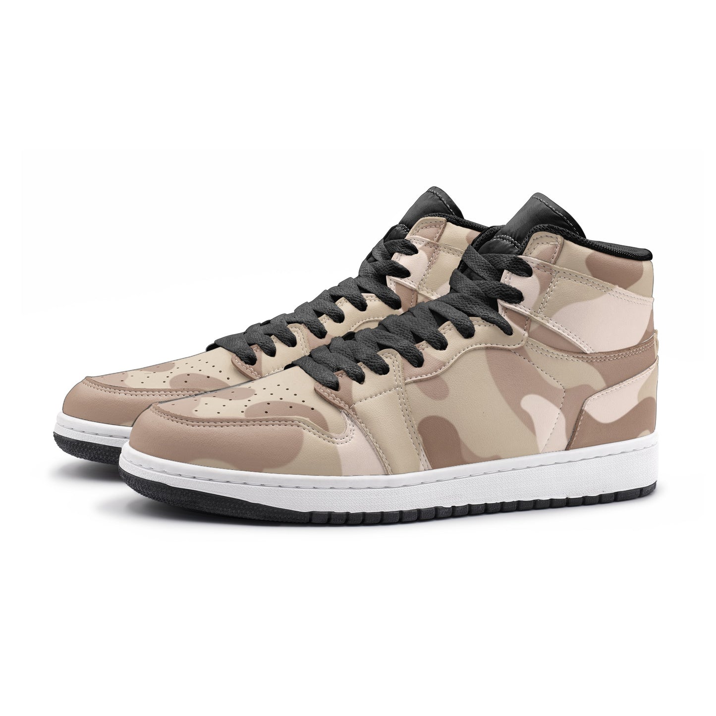 Camo Sneakers | High-Top | Desert Brown Camouflage