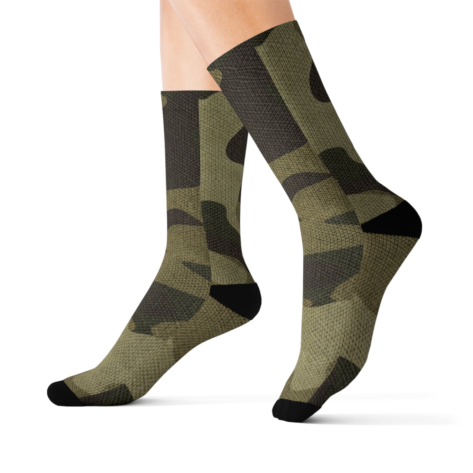 Camo Socks | Green Fabric Camouflage